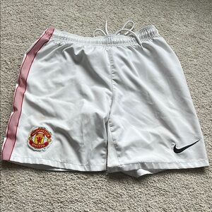 Nike White Manchester United Men's Shorts